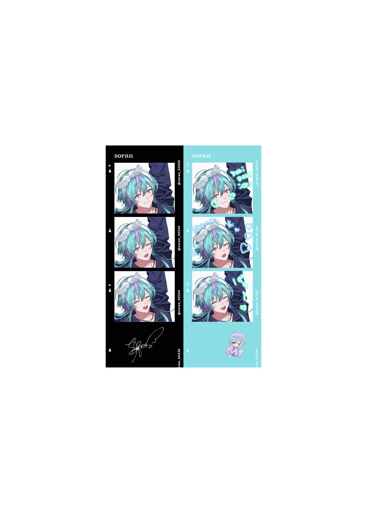 プリクラ風イラストカード