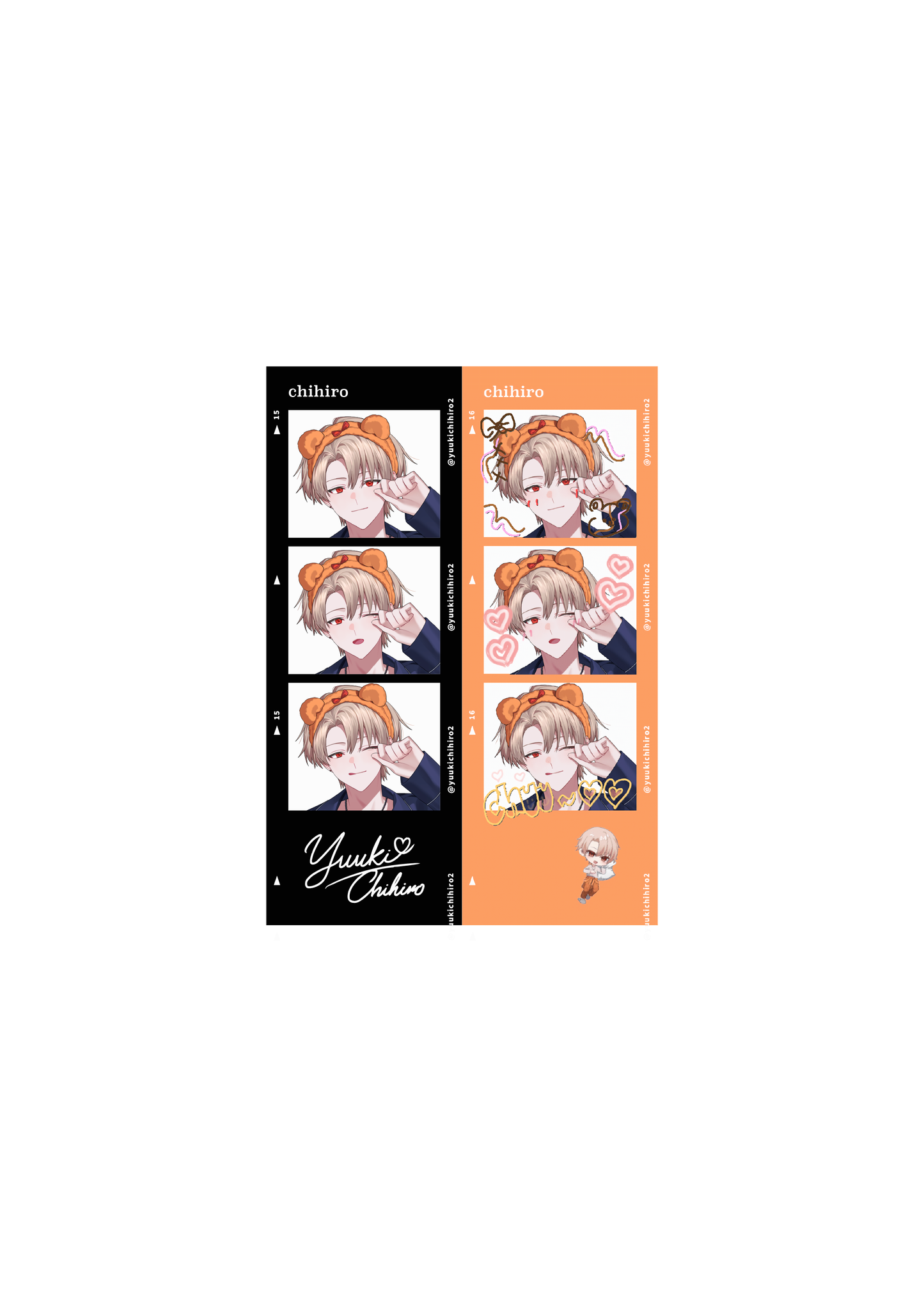 プリクラ風イラストカード